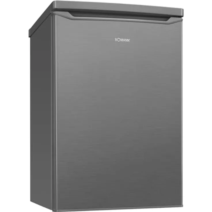 Bomann® KS 7251 inox Kühlschrank mit Gefrierfach klein | 109L Nutzinhalt | 4-Sterne Gefrierfach | leise | Obst- und Gemüsefach | flexibler Türanschlag