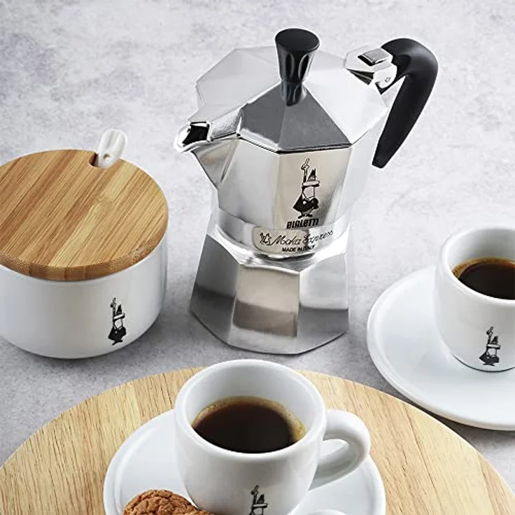 Bialetti Moka Express Espressokocher, Aluminium, Alu, 3 Tassen – Bild 2