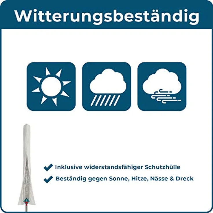 Blome Wäschespinne Idea 60m inkl. Bodenhülse und Schutzhülle, Wäsche Spinne draußen, Made in Germany – Bild 4
