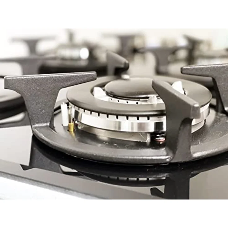 Phönix PG-604ST Gaskochfeld 4 flammig Glas Gaskocher Einbauherd + WOK-Aufsatz + Herdkreuz – Bild 5