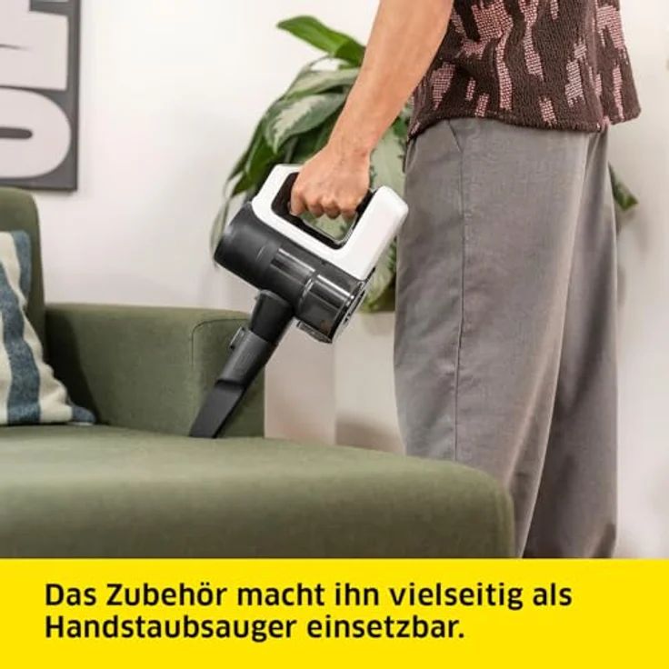 Kärcher Akku-Staubsauger VCS 3 Nano Complete, 3 Saugstufen mit intelligenter Schmutzerkennung, HEPA-Filter, 50 Minuten Laufzeit, 2,3 Kg, USB-C, bodenschonende LED-Düse – Bild 4