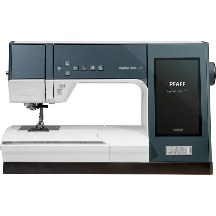 PFAFF expression 715, Nähmaschine mit 600 Programmen, 8” Farb-Touchscreen und semi-automatischem Nadeleinfädler