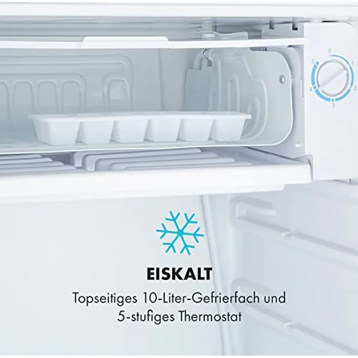 Klarstein Spitzbergen Uni, Kühlschrank mit beschreibbarer Tür, Gefrierfach und 90 l, Weiß – Bild 7