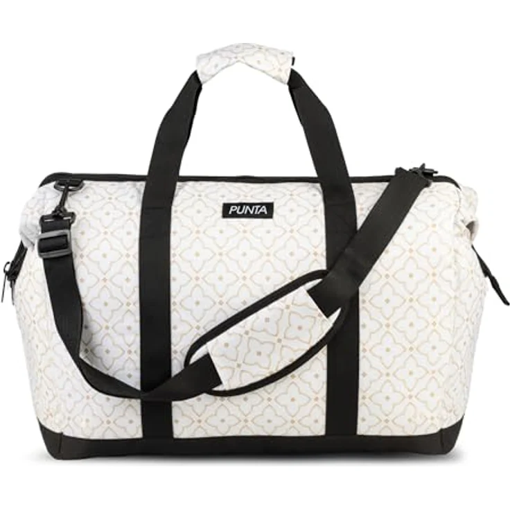 Punta Weekend Weekender Reisetasche, 49 cm, weiß-beige, 100% Polyester – Bild 2