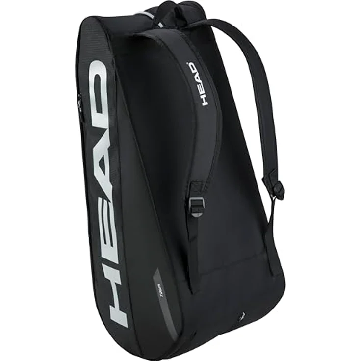 Head Sporttasche Tour Racquet Bag L BK, für 7-9 Tennisschläger, strapazierfähiges Polyester, gepolsterte Schultergurte – Bild 3