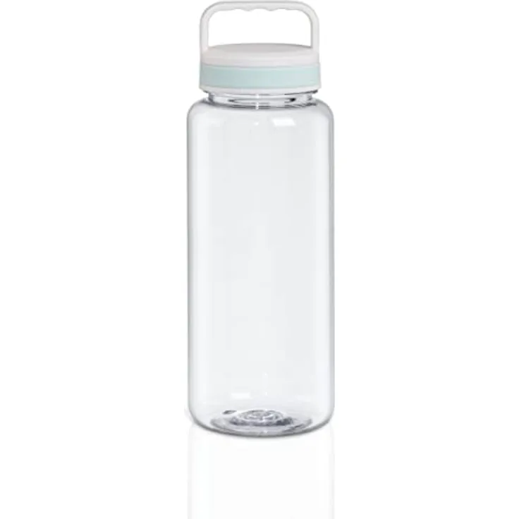 Xavax Trinkflasche, 1250 ml (Wasserflasche auslaufsicher, Getränkeflasche mit praktischem Henkel und Schraubverschluss, lebensmittelecht, durchsichtig) blau