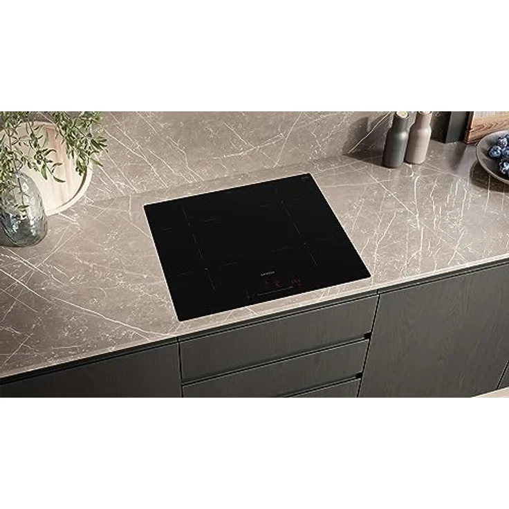 Siemens EH601HEB1E iQ100, Smartes Induktionskochfeld, 60 cm, Schwarz, flächenbündig, TouchSlider, Intelligente Dunstabzugsautomatik – das perfekte Zusammenspiel von Kochfeld und Dunstabzugshaube – Bild 4