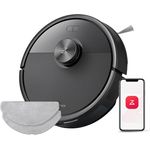 Roborock Q7 M5-Set Saugroboter mit Wischfunktion, 10.000Pa Saugkraft, LiDAR Navigation, APP Steuerung, Schwarz