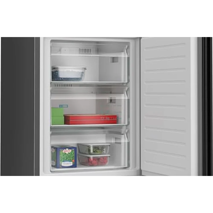 Siemens KG39N4X1F, Kühl-Gefrierkombination mit Gefrierbereich unten, 203 x 60 cm, gebürsteter schwarzer Stahl, AntiFingerprint, Total noFrost – Bild 10