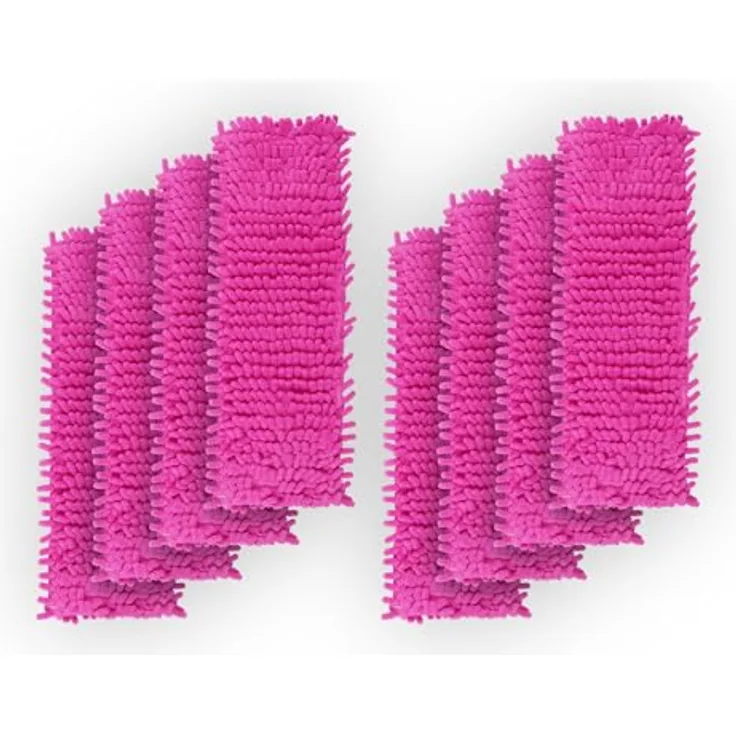 Bestlivings Ersatzbezug Beere für Bodenwischer ( 8er Pack ) - 40cm - Chenille Wischbezug, für alle gängigen Klapphalter - Bezug für alle Bodenarten, effiziente Mikrofaser Reinigung