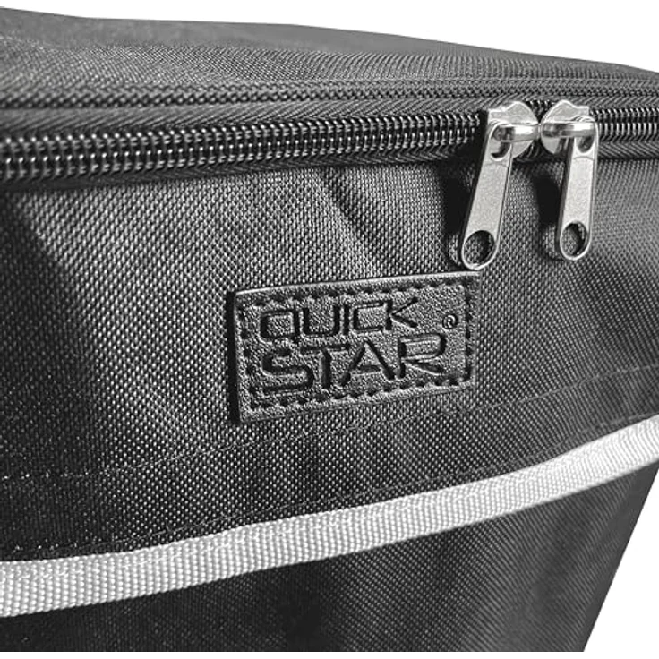 Quick Star Einkaufstrolley Faltbar, Aluminium, 58 l, 50 kg Traglast, schwarz, mit Kühlfach und Treppensteiger-Rollen – Bild 8
