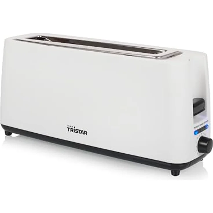 Tristar Langschlitz Toaster, 7 Bräunungsstufen, Aufwärmfunktion, Auftaufunktion, Liftfunktion, Zentrierfunktion, Abbruchfunktion, Weiß, BR-1056 – Bild 1