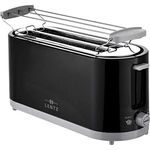LENTZ 4-Scheiben Toaster 1400 Watt COOL TOUCH Langschlitztoaster mit Brötchenaufsatz Krümelschublade Abbrechen-, Auftau-, Aufwärm-Funktion (schwarz) - Preisvergleich