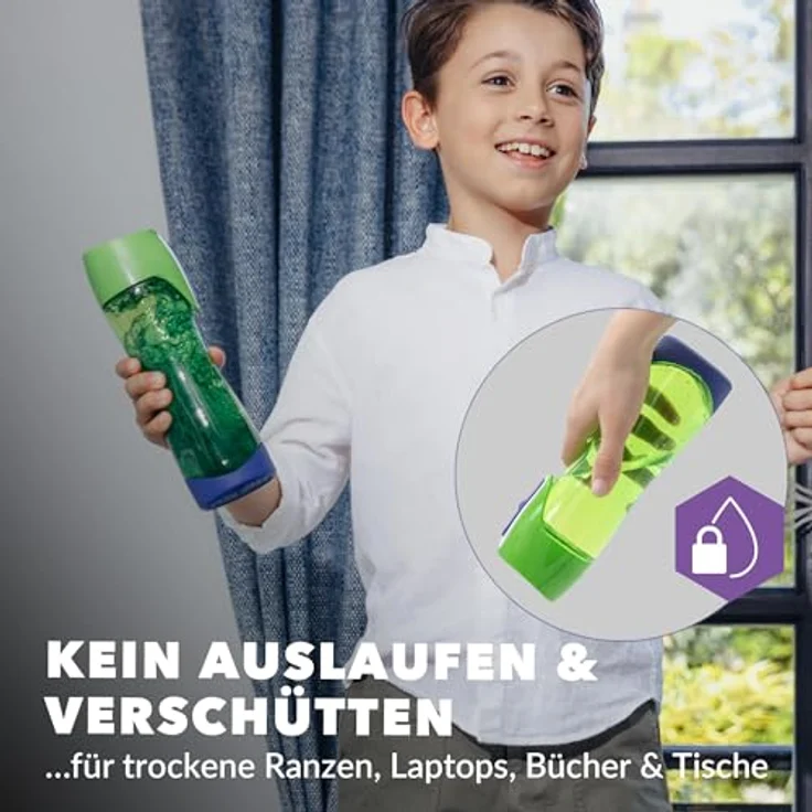 Contigo Trinkflasche Swish Autoseal große BPA-freie Kunststoff Wasserflasche, auslaufsicher, für Sport, Fahrrad, Joggen, Wandern, 500 ml, SkyBlue – Bild 4