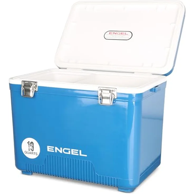 ENGEL Kühlbox 19qt (18 Liter), Auslaufsicher und Luftdicht, Tragbare Kühllösung für Camping und Picknick, Blau, 42 x 28,6 x 32,4 cm