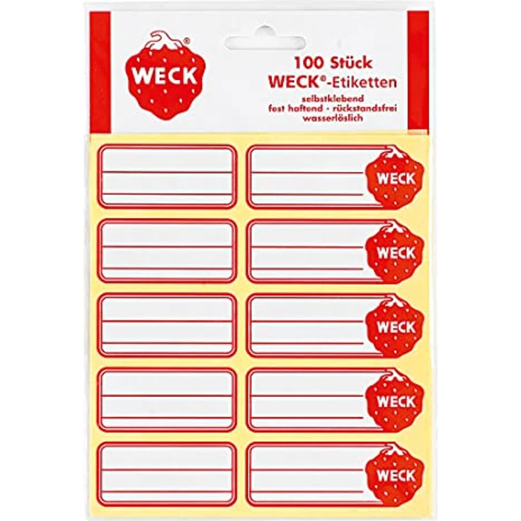 Weck Klebe-Etiketten 100 Stück  – Bild 2