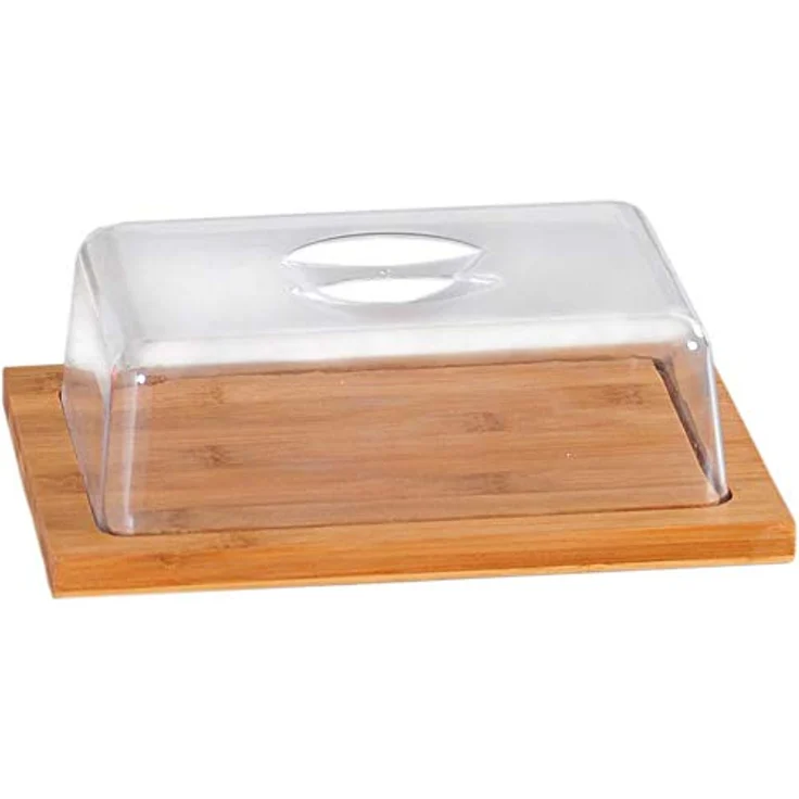 Kesper 58643 Käseglocke aus FSC-zertifiziertem Bambus 25 x 20 cm, Höhe: 8 cm, ideal für jeden Käse am Stück