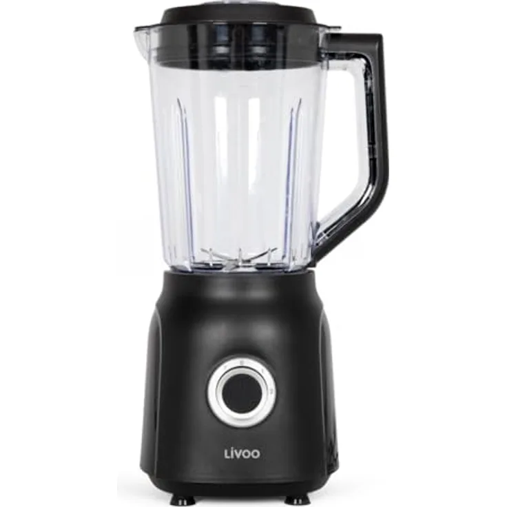 Livoo DOP242N, Standmixer 1,5 l mit 600 W Leistung, schwarzer Edelstahl, 2 Geschwindigkeitsstufen, Turbo-Funktion, spülmaschinenfest, Sicherheitsverriegelung