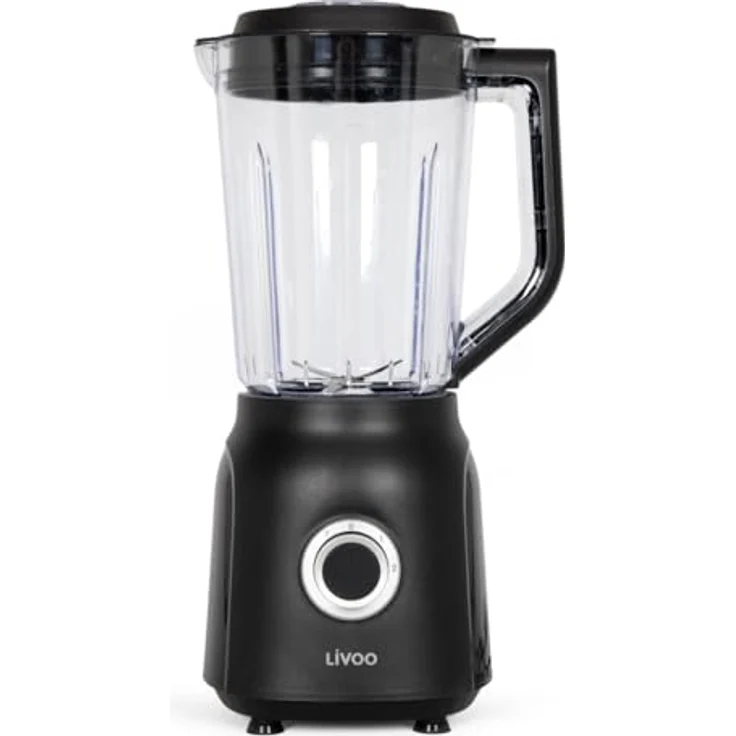 Livoo DOP242N, Standmixer 1,5 l mit 600 W Leistung, schwarzer Edelstahl, 2 Geschwindigkeitsstufen, Turbo-Funktion, spülmaschinenfest, Sicherheitsverriegelung – Bild 1