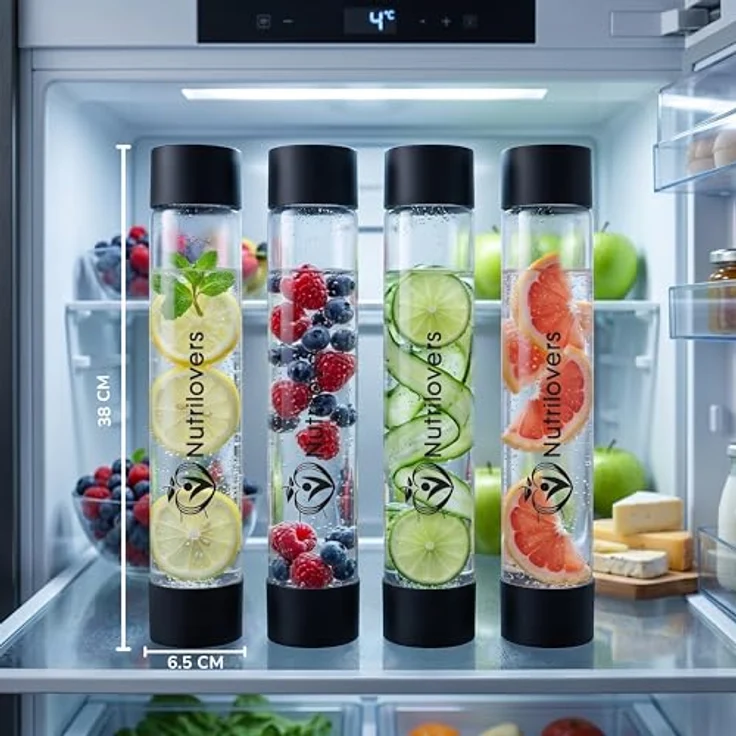 Nutrilovers NUTRI-STREAM Wassersprudler, Edelstahl Schwarz, patentiertes Air-Charge-System, BPA-freie 1L Flasche, individuell einstellbare Sprudelstärke – Bild 10