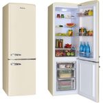 Amica Retro Kühl-Gefrierkombination 244 L EEK D freistehend 55cm breit (Beige)