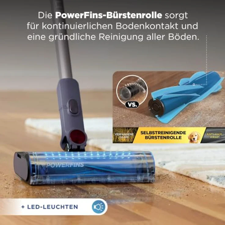 Shark BU3621EUT, Akku-Stielstaubsauger mit automatischer Absaugstation und motorisierter Bodendüse für Tierhaare – Bild 10