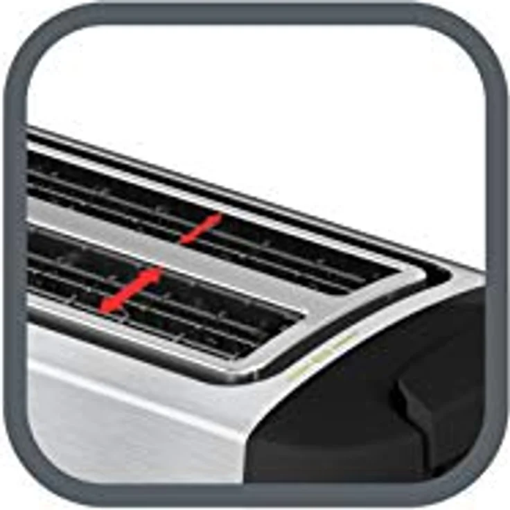 Moulinex LS342D10 2-Schlitz-Toaster, 1700 W, Brotzentrierung, Eco-Modus, edelstahl, schwarz – Bild 3