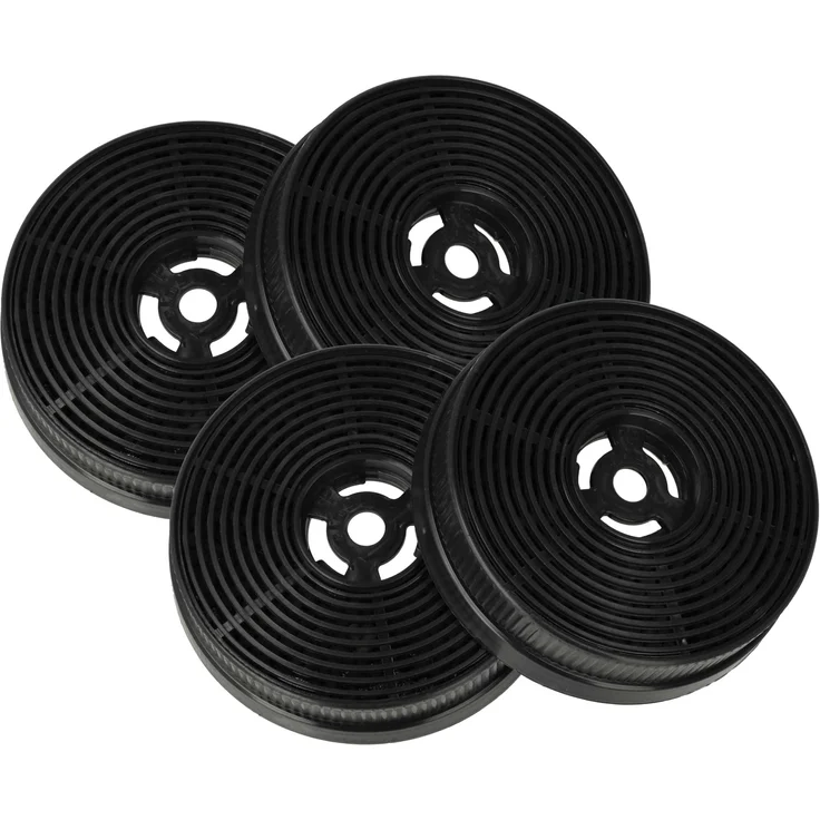 vhbw 4x Aktivkohlefilter kompatibel mit KKT KOLBE K113 -S2 BASE604ED, BASE604WED, TEL350, BASE604S Dunstabzugshaube - Schwarz – Bild 1