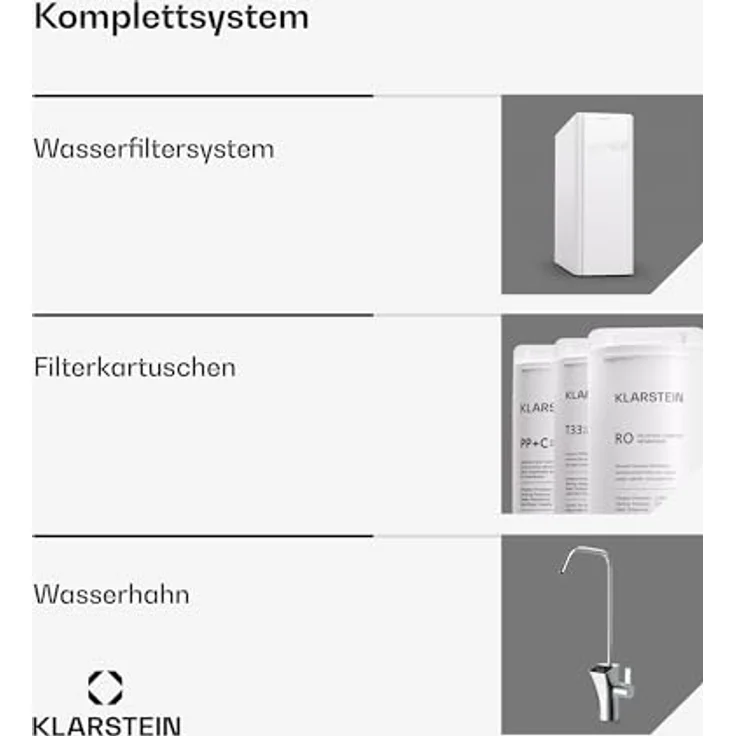 Klarstein Wasserfilter PureFina 600 RO-Filter Wasserfiltersystem, für Home Office, tankloses Design, weiß – Bild 6