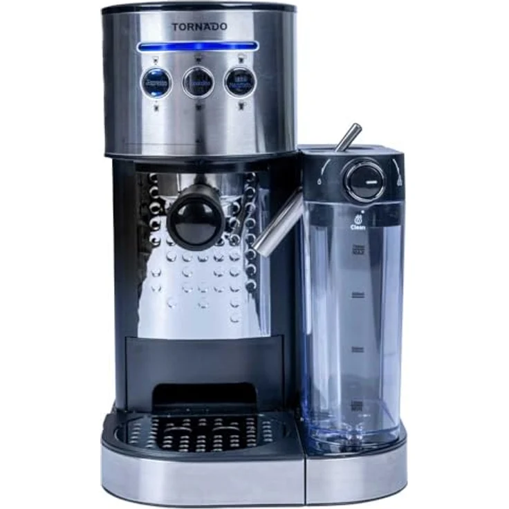 Tornado TCM-14125 Espressomaschine, Edelstahl, 15 Bar, platzsparend, 1350 Watt – Bild 2