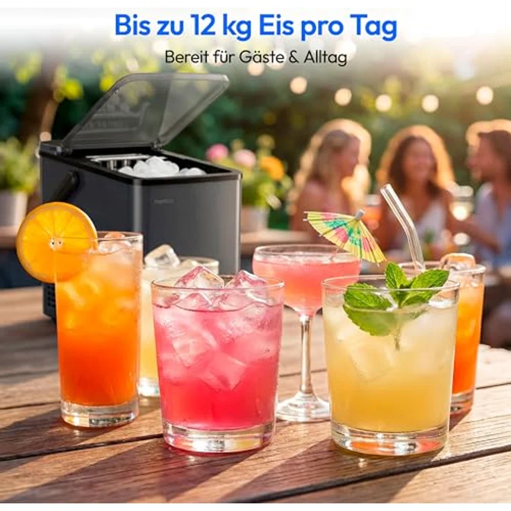 Medion® Elektrischer Eiswürfelbereiter MD 100117, 150 Watt mit 2 Eiswürfelgrößen, selbstreinigend, schwarz – Bild 4