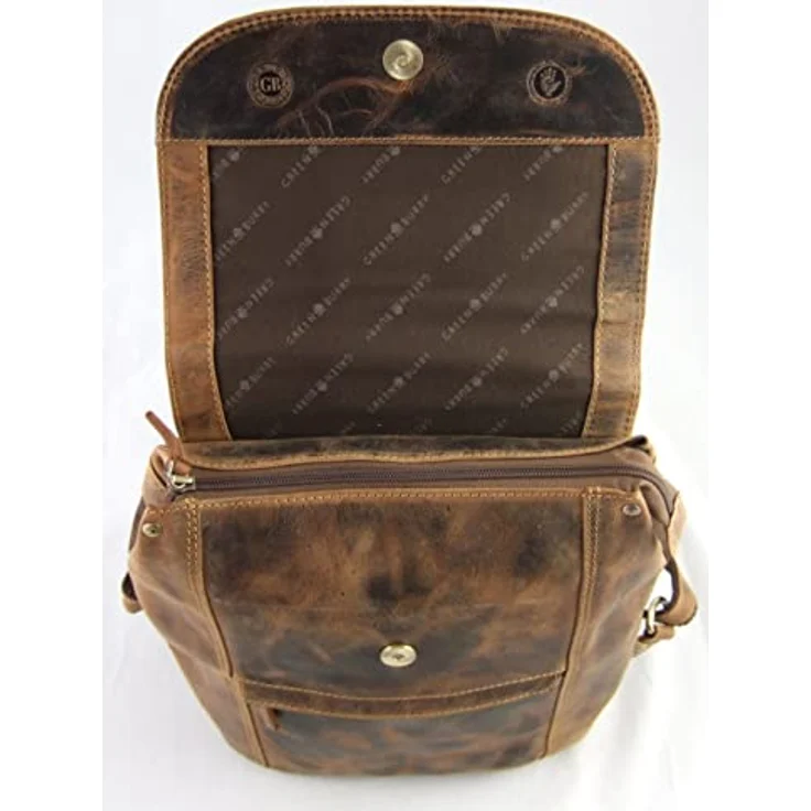 Greenburry Vintage City Rucksack, Leder 35 cm, braun, 100% Leder, 28 cm x 9 cm x 35 cm – Bild 6