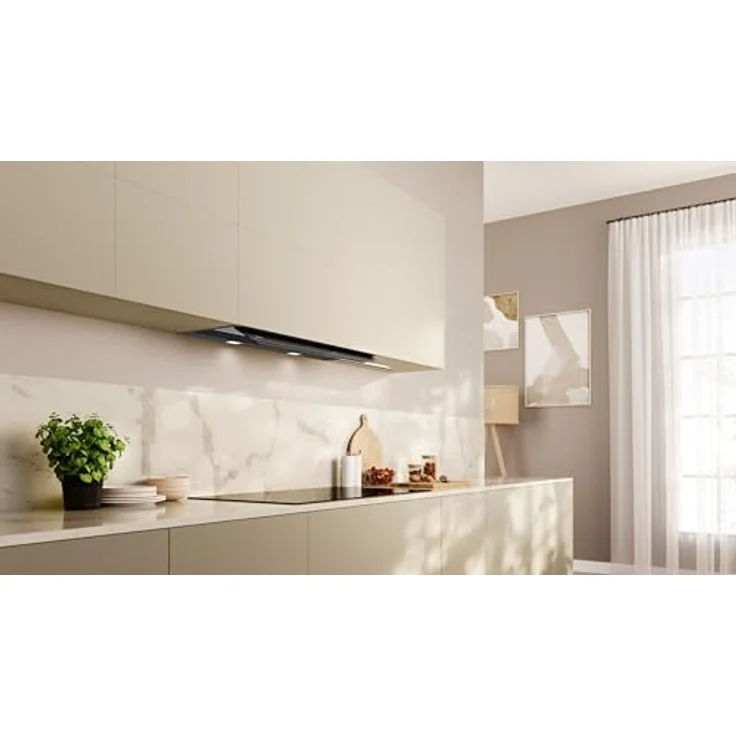 Neff D97XDP2S0, N 70, Integrierte Designhaube 90 cm, Klarglas schwarz bedruckt, Mattschwarz, mit Efficient Drive Motortechnologie und Home Connect Funktionen – Bild 7