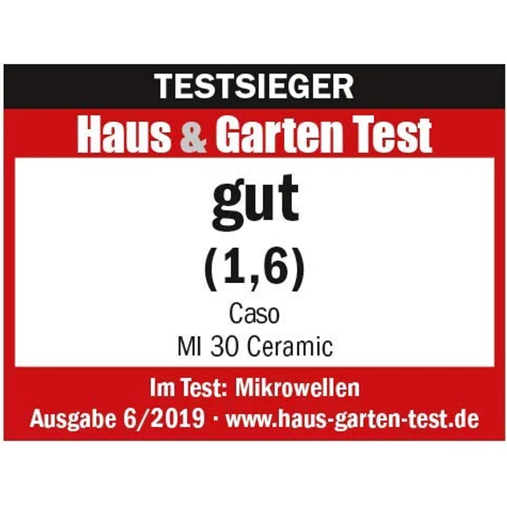 CASO MI 30 Ceramic Mikrowelle, Standgerät, 1000 Watt, 30 Liter Garraum, Inverter-Technologie, Keramikboden für mehr Platz, 8 Koch-Programme, Timer, edelstahl – Bild 2
