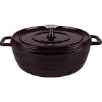 Sallys 'Ela' Deluxe Gusseisentopf - Robustes Kochjuwel für Perfektes Garen (Plum Purple Majolika)