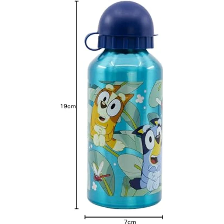 Bluey Aluminium Trinkflasche 400 ml, auslaufsicher im Isometric Design, praktisch für Kinder – Bild 4