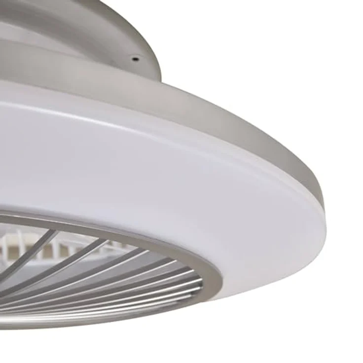 Lindby LED Deckenventilator mit Licht und Fernbedienung leise (Ø 55 cm), 2-in-1: Ventilator mit Lampe LED dimmbar, 3 Geschwindigkeiten, CCT Farbwechsel, silber/opal – Bild 4