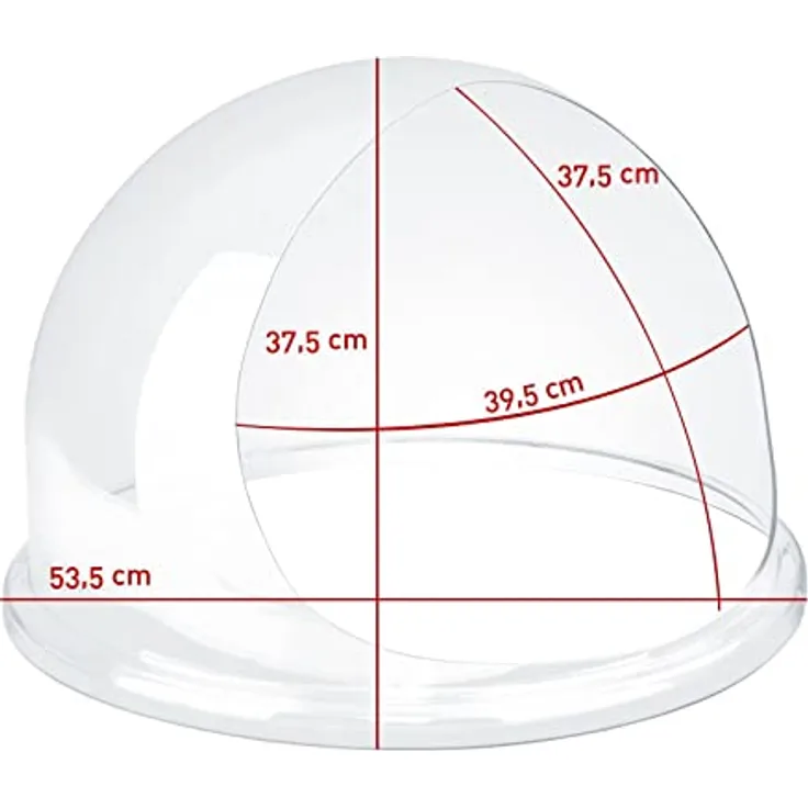 Royal Catering RCZW-COV12E Spuckschutz Abdeckhaube für Zuckerwattemaschine Candy Floss (Ø52 cm, Arylglas, durchsichtig) - Schützt vor Keimen und Fremdkörpern
