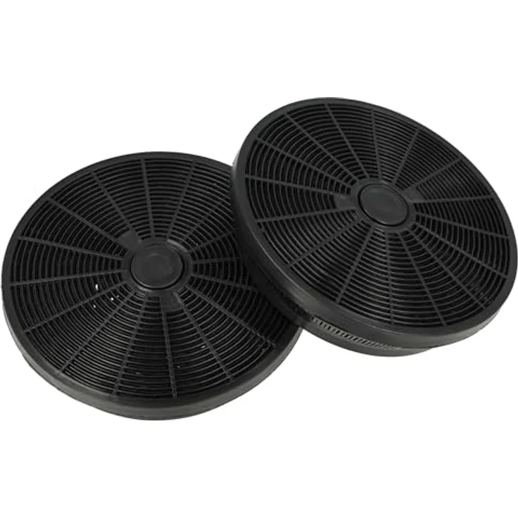 vhbw 2x Aktivkohlefilter Ersatz für IGNIS 484000008780 für Dunstabzugshaube, rund, schwarz, einfacher Einbau und Wechsel – Bild 1