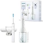 Philips Sonicare kabellose Power Flosser Munddusche und DiamondClean 9000 elektrische Zahnbürste – Saubere Zähne, sauberes Zahnfleisch und Plaque-Entfernung, weiß (Modell HX3866/41)