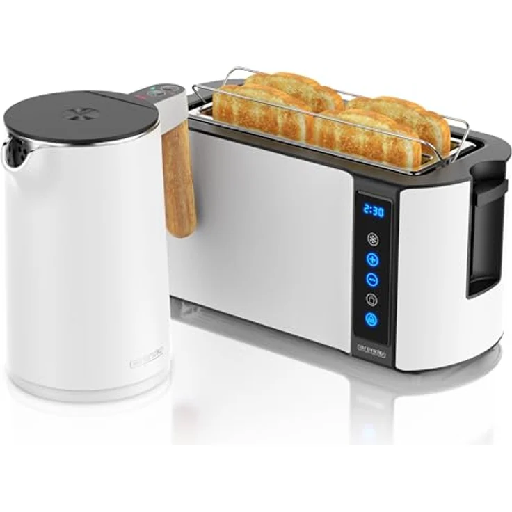 Arendo Sixcook Eierkocher, Edelstahl, 6-fach, mit Warmhaltefunktion, frei wählbarer Härtegrad, 400 W, Indikationsleuchte, für bis zu 6 Eier – Bild 1