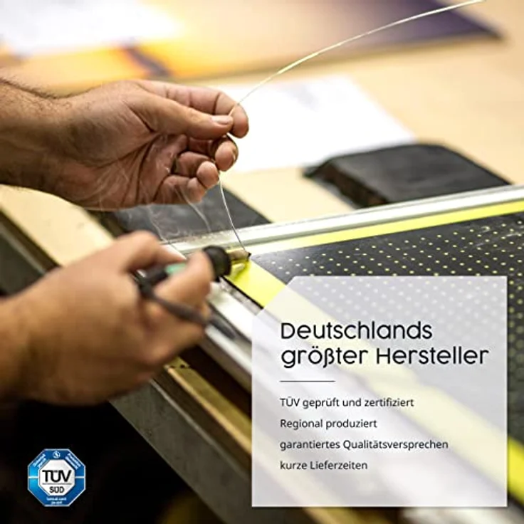 Könighaus Infrarotheizung P1000 - 1000 Watt mit TÜV SÜD + 10 Jahre Herstellergarantie ✓ Doppelter Überhitzungsschutz ✓ Für Wandmontage ✓ – Bild 3