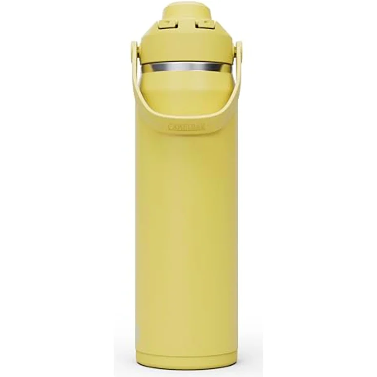 CamelBak Thrive Chug Trinkflasche, isolierter Edelstahl, 750 ml, auslaufsicherer Deckel, gelbe Blüte – Bild 2