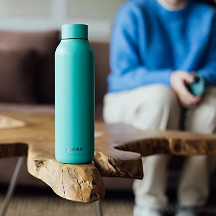 Quokka SOLID JADE GREEN, Thermosflasche aus Edelstahl 630 ml, doppelwandige Vakuumisolierung, Anti-Leak-Verschluss, BPA-frei – Bild 2