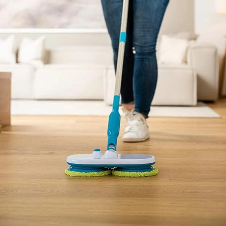 Hurricane Floating Mop elektrischer Bodenwischer – Akku Wischer zum mühelosen Wischen, Schrubben und Polieren – Ultra Leichter Wischmopp mit verschiedenen Mikrofaser-Pads – Bild 3