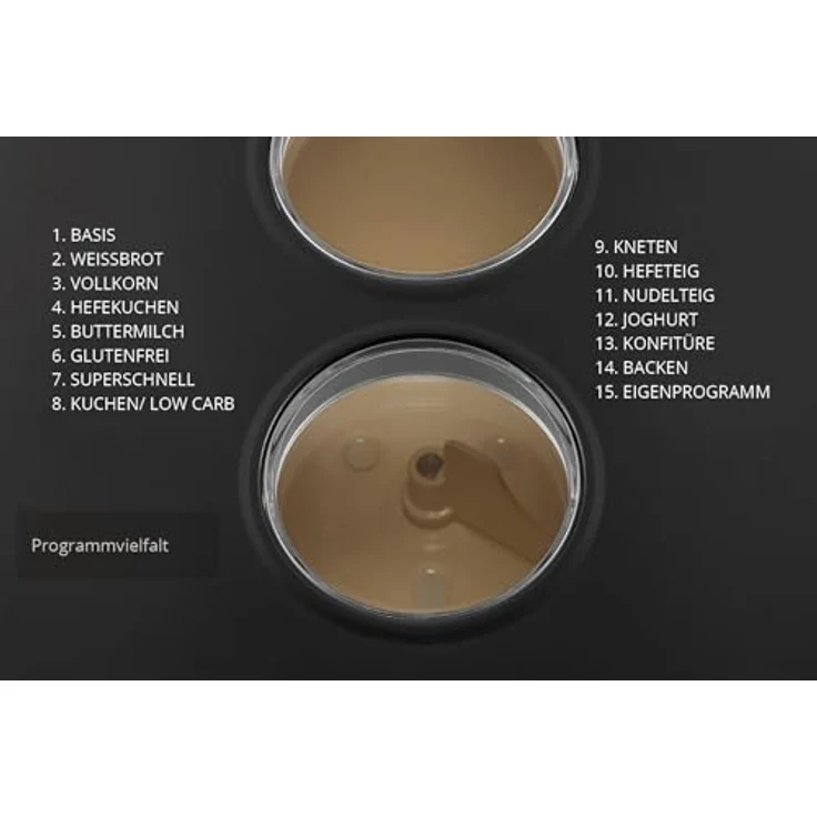 Unold Backmeister Big Black Brotbackautomat, 850W, 15 Backprogramme, 3 Bräunungsgrade, Kunststoff, schwarz – Bild 5