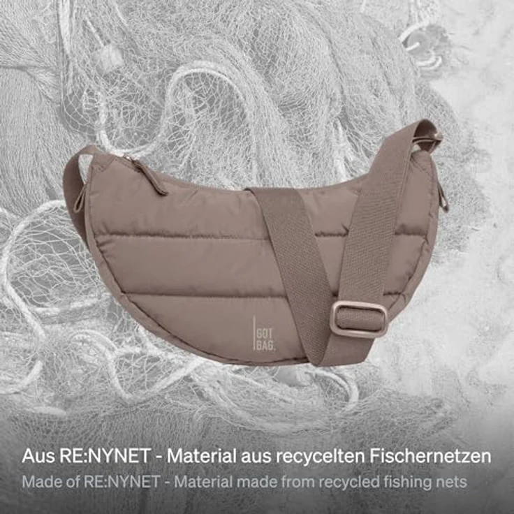 Got Bag PUFFER MOON BAG SMALL MONOCHROME, Umhängetasche aus recyceltem Material, wasserabweisend, Farbe: oyster – Bild 2