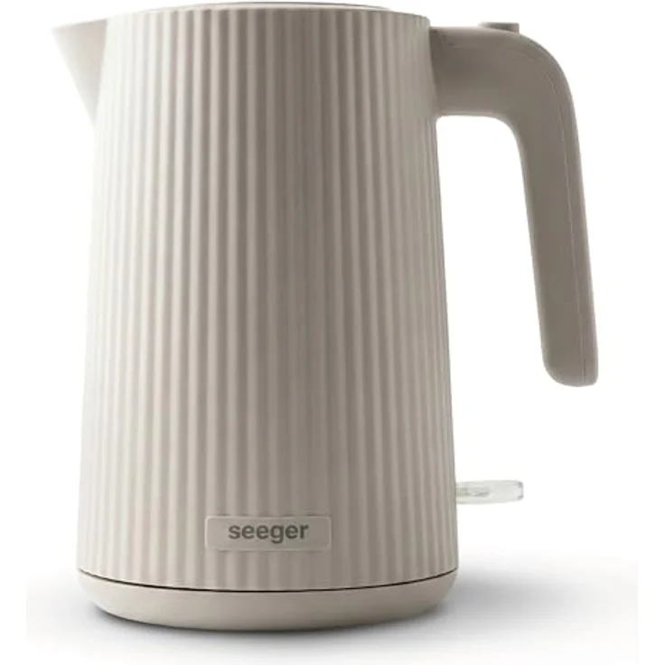 Seeger Wasserkocher 1,7L, Elegantes Rippendesign mit sicherer Anwendung und BPA-freien Materialien – Bild 1