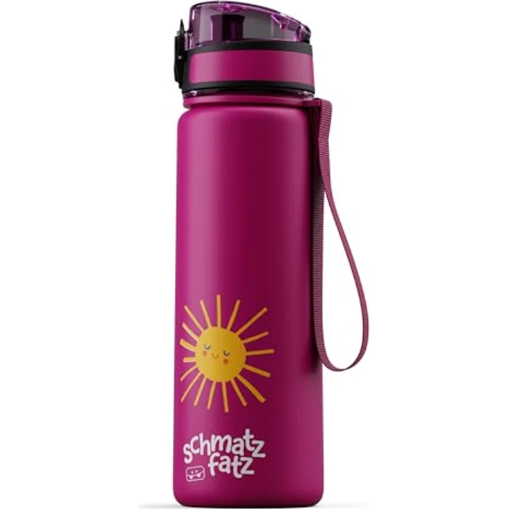 Klarstein Schmatzfatz Trinkflasche, 500 ml, auslaufsicher mit Fruchtaufsatz, BPA-frei, sportliches Design für Kinder, bunt – Bild 1