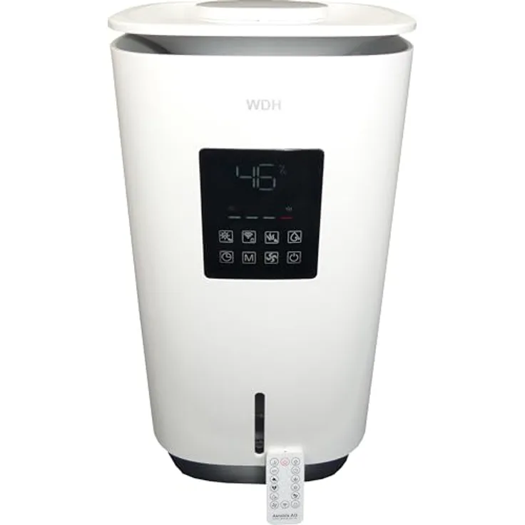 WDH Aktobis Luftbefeuchter WDH-SE2303 bis max. 800 ml/Stunde, WLAN und einem Aromafach, kalkiges Wasser geeignet